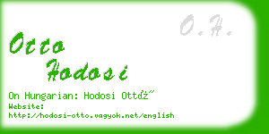 otto hodosi business card